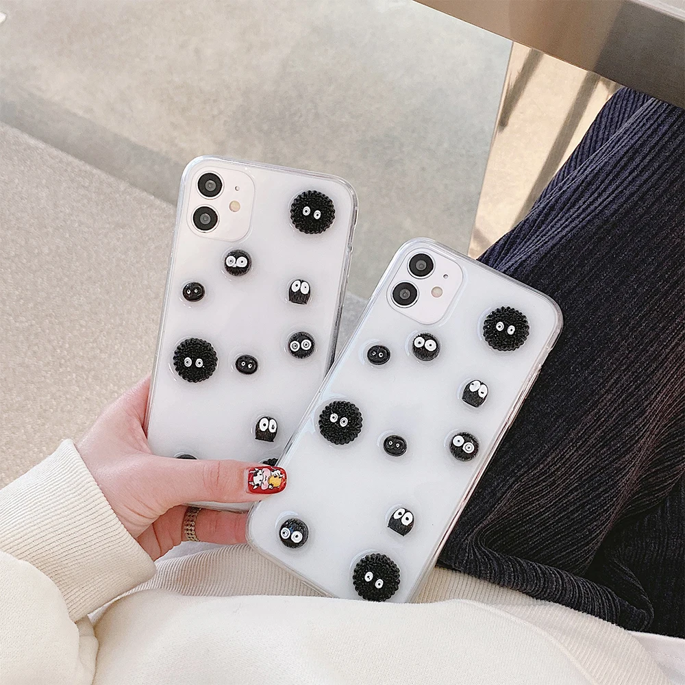 Spirited away 3D Black Coal Ball Phone Case Transparent For iphone12 11 Pro Max X XR XS 6 7 8 Plus 6s SE2 Soft Cases White Cover
Spirited away 3D Black Coal Ball Phone Case Transparent For iphone12 11 Pro Max X XR XS 6 7 8 Plus 6s SE2 Soft Cases White Cover