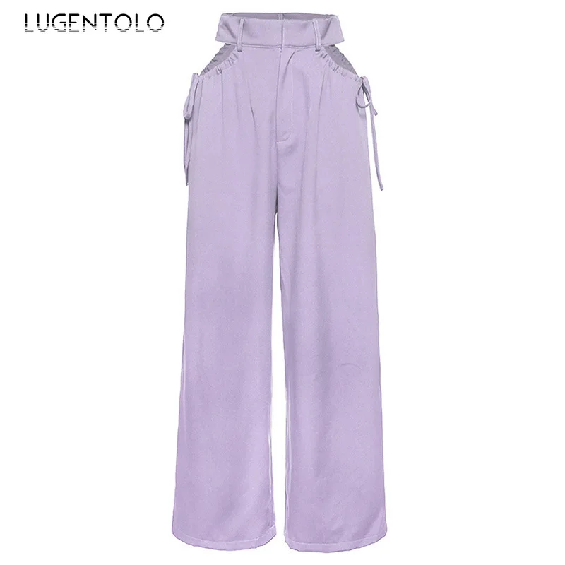Lugentolo Women's New Pants Summer High Waist Drawstring Hollow Loose Solid Female All-match Fashion Slim Casual Pants Trousers
Lugentolo Women's New Pants Summer High Waist Drawstring Hollow Loose Solid Female All-match Fashion Slim Casual Pants Trousers