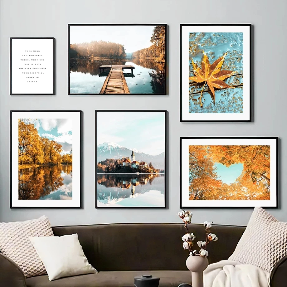 Snow Mountain Maple Forest Lake Quotes Wall Art Canvas Painting Nordic Posters and Prints Wall Pictures for Living Room Decor
Snow Mountain Maple Forest Lake Quotes Wall Art Canvas Painting Nordic Posters and Prints Wall Pictures for Living Room Decor