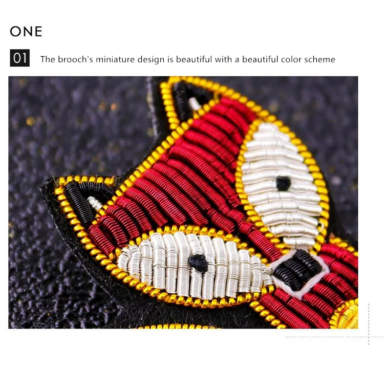 Indian silk embroidery high-grade exquisite small red fox brooch female cute pin decoration creative wild badge
Indian silk embroidery high-grade exquisite small red fox brooch female cute pin decoration creative wild badge