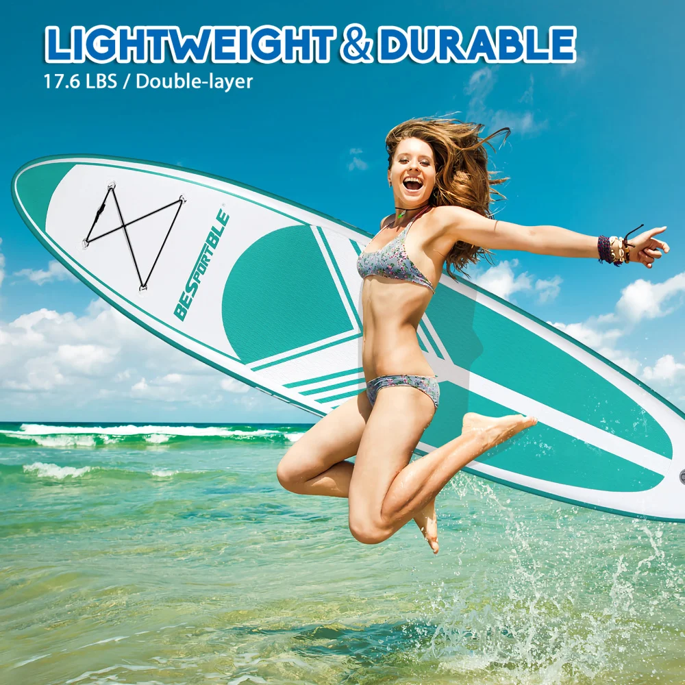BESPORTBLE Inflatable Paddle Board Surfboard Non-slip Deck 120x30x6" Standing Board with Paddle Pump Removable Fin Air
BESPORTBLE Inflatable Paddle Board Surfboard Non-slip Deck 120x30x6" Standing Board with Paddle Pump Removable Fin Air