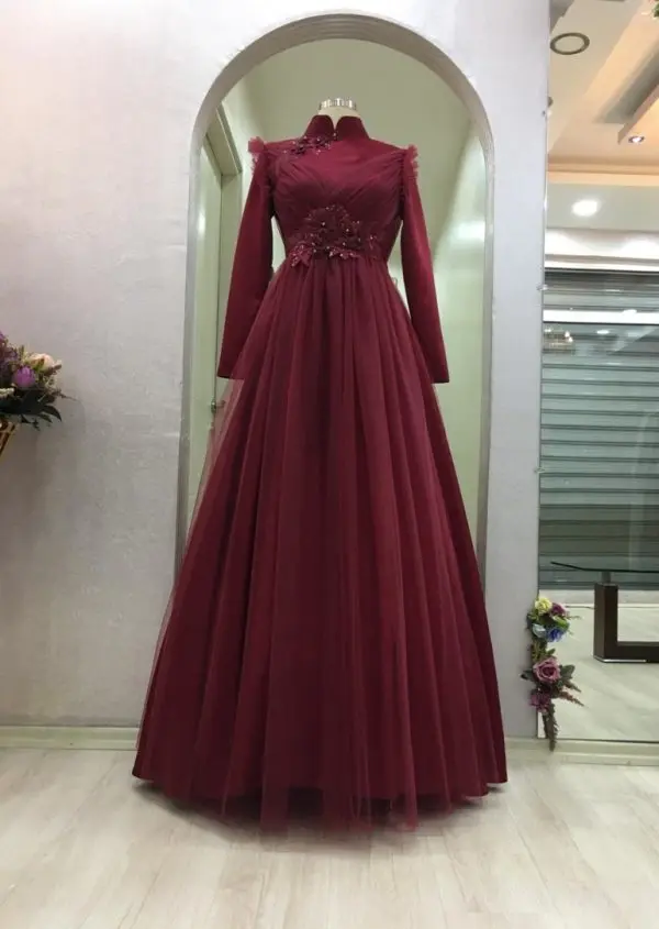 Appliques Long Sleeve Muslim Prom Dress High Neck Pleats Saudi Arabic Hijab Evening Formal Party Gowns Moroccan Caftan
Appliques Long Sleeve Muslim Prom Dress High Neck Pleats Saudi Arabic Hijab Evening Formal Party Gowns Moroccan Caftan