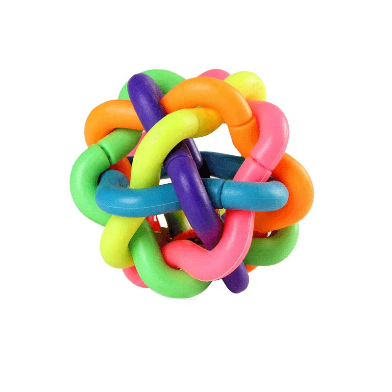Colorful Bells Woven Ball Rainbow Toy Ball Dog Bite Resistant Toy Rubber Pet Supplies Dog Supplies
Colorful Bells Woven Ball Rainbow Toy Ball Dog Bite Resistant Toy Rubber Pet Supplies Dog Supplies