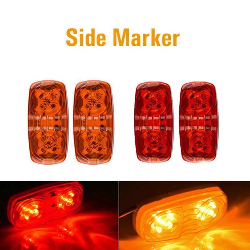 4X Led Camper Exterior Lights RV Trailer Marker Lights Double Bullseye Side Fender Lights 10 Diodes Lights 2Red+2Yellow
4X Led Camper Exterior Lights RV Trailer Marker Lights Double Bullseye Side Fender Lights 10 Diodes Lights 2Red+2Yellow