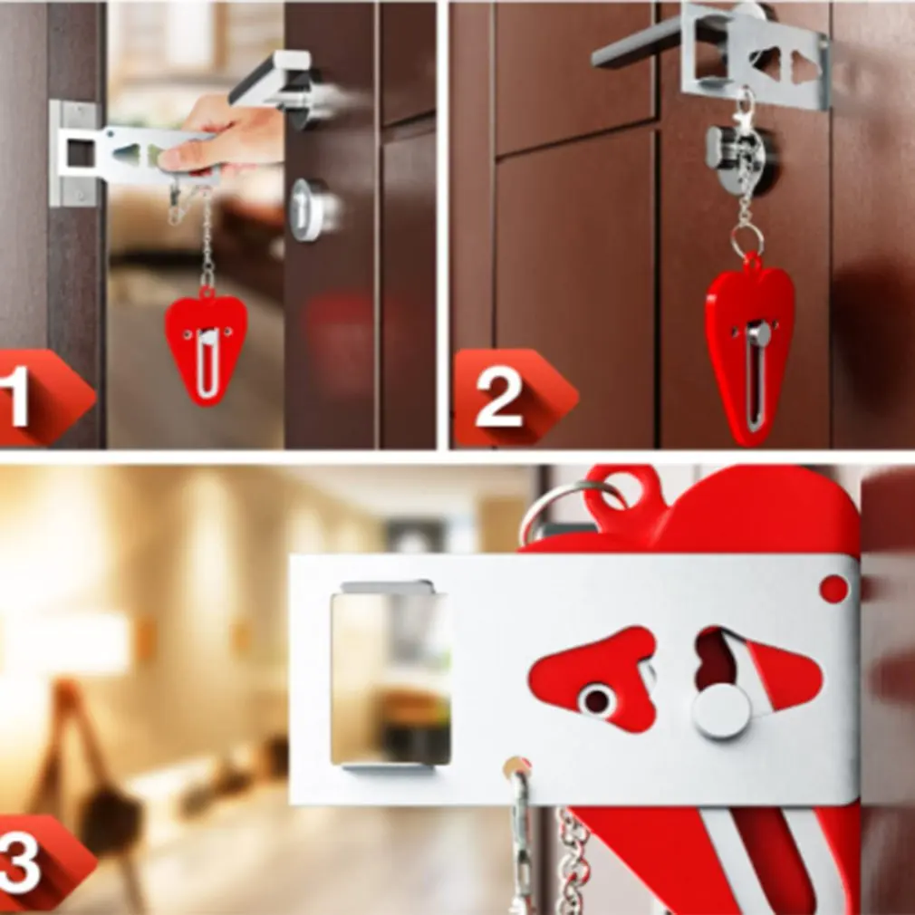 Portable Door Lock Lockdown Double Hole Security Lock Door Extra Lock Inside Door Locker Security Devices
Portable Door Lock Lockdown Double Hole Security Lock Door Extra Lock Inside Door Locker Security Devices