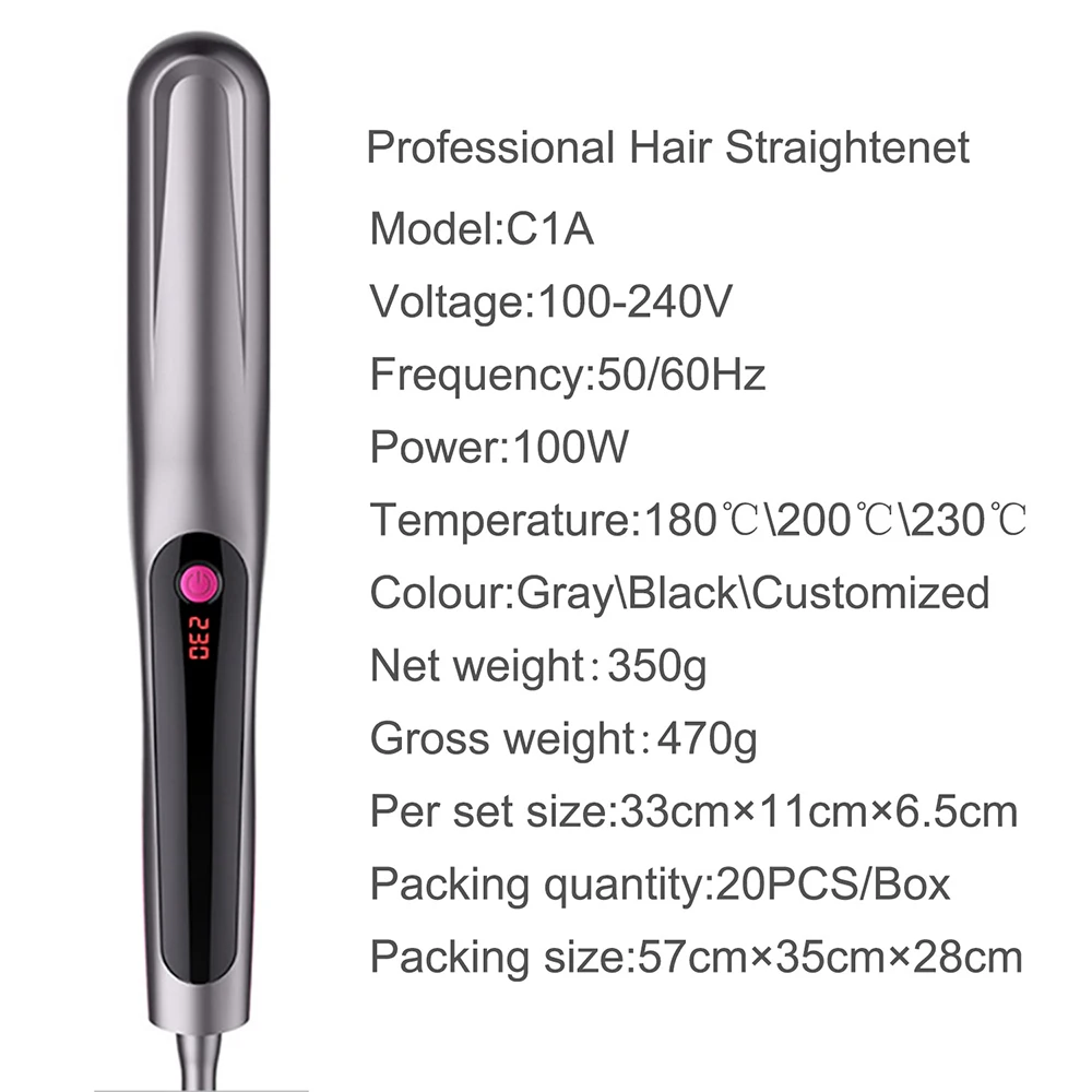 Multifunctional Hair Straightener Curler Flat Iron Tourmaline Ceramic Hair Straighting Curling Irons Corrugation Styler Hot Comb
Multifunctional Hair Straightener Curler Flat Iron Tourmaline Ceramic Hair Straighting Curling Irons Corrugation Styler Hot Comb