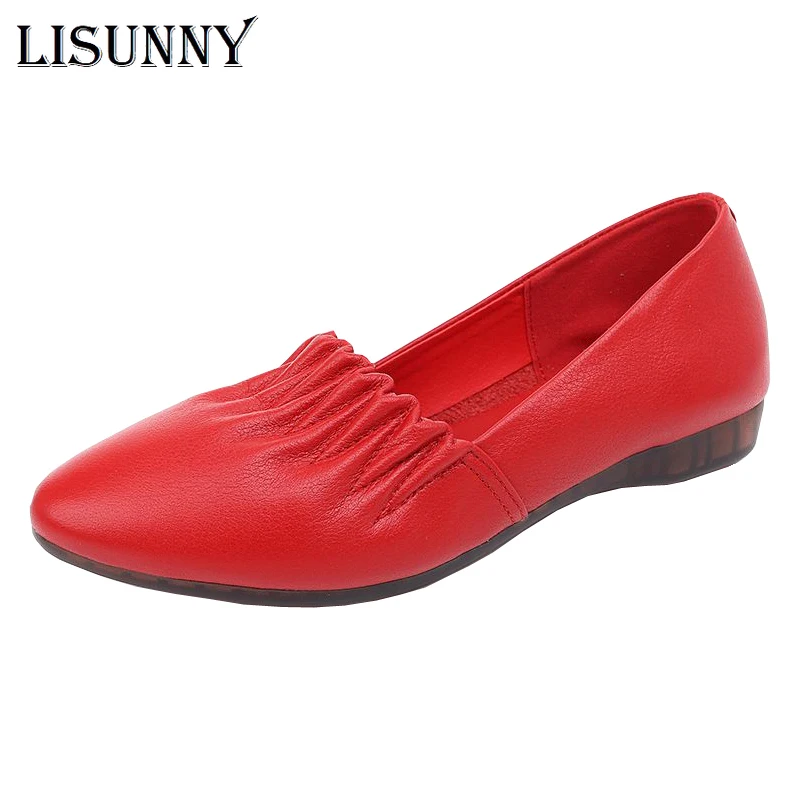 Женские лоферы LISUNNY из натуральной кожи на плоской подошве, мягкие однотонные босоножки с острым носком, женская обувь на платформе
Женские лоферы LISUNNY из натуральной кожи на плоской подошве, мягкие однотонные босоножки с острым носком, женская обувь на платформе