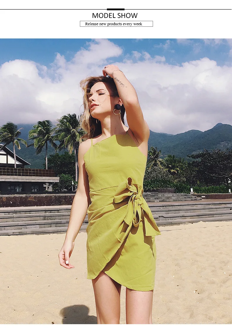 2021 summer trend new hot sale women's sling short irregular lace bow beach dress summer women's dress traf
2021 summer trend new hot sale women's sling short irregular lace bow beach dress summer women's dress traf