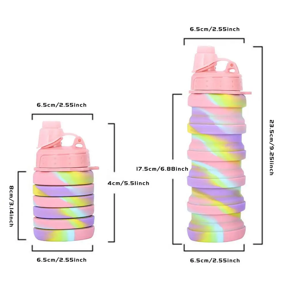 Collapsible Water Bottle Foldable Cup Portable Leak-Proof Silicone Sports Travel Outdoor Bottle with Lid
Collapsible Water Bottle Foldable Cup Portable Leak-Proof Silicone Sports Travel Outdoor Bottle with Lid