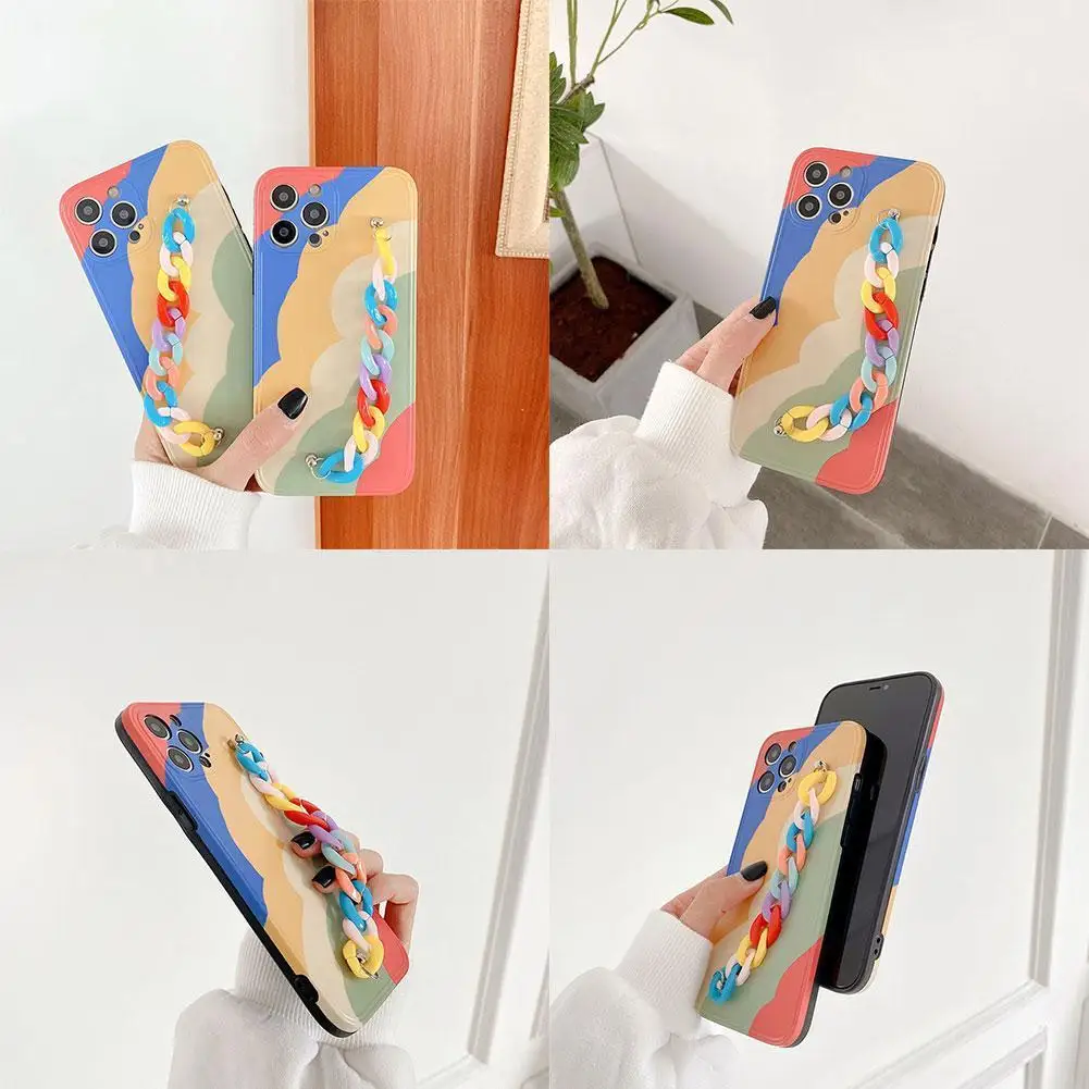 2021 New Hot 3D Rainbow candy bracelet Cute bear soft silicon phone case for 12 12 Pro MAX iphone Anti-fall cover
2021 New Hot 3D Rainbow candy bracelet Cute bear soft silicon phone case for 12 12 Pro MAX iphone Anti-fall cover