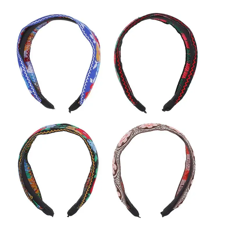 4pcs Embroidery Hairbands Exquisite Women Wide Headbands Hair Accessories
4pcs Embroidery Hairbands Exquisite Women Wide Headbands Hair Accessories