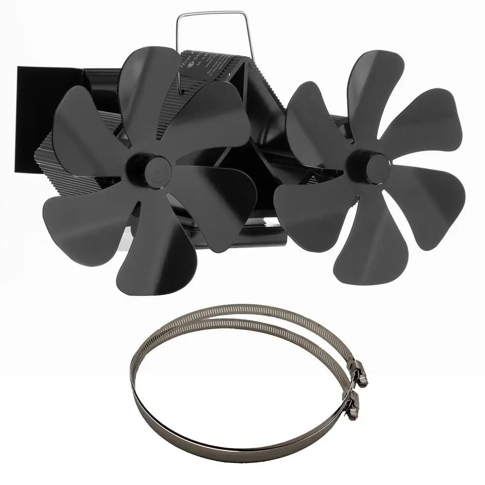 Double-Head Fireplace Fan 12-Blade Stove Fan Wall-Mounted Twin Stove Fan With Clamps Eco Fan For Log Burner Fireplace Perfect Fo
Double-Head Fireplace Fan 12-Blade Stove Fan Wall-Mounted Twin Stove Fan With Clamps Eco Fan For Log Burner Fireplace Perfect Fo