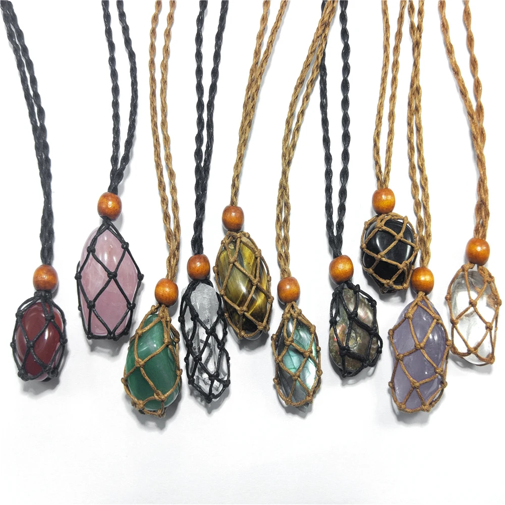 Necklace Cord Empty Stone Holder Natural Quartz Crystal Raw Stone Chakra Point Healing Fish Netted Indians Amulets Pendant
Necklace Cord Empty Stone Holder Natural Quartz Crystal Raw Stone Chakra Point Healing Fish Netted Indians Amulets Pendant