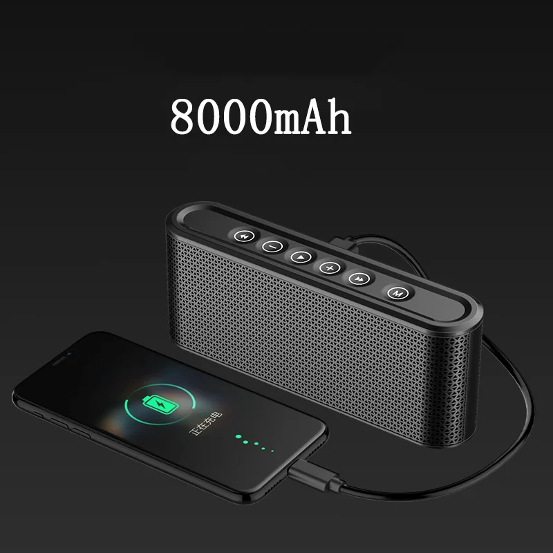 Bluetooth Speaker With 8000mAh Power Bank Bass Stereo Music Center Subwoofer Wireless 10W USB Radio MP3 Portable Car Speaker
Bluetooth Speaker With 8000mAh Power Bank Bass Stereo Music Center Subwoofer Wireless 10W USB Radio MP3 Portable Car Speaker