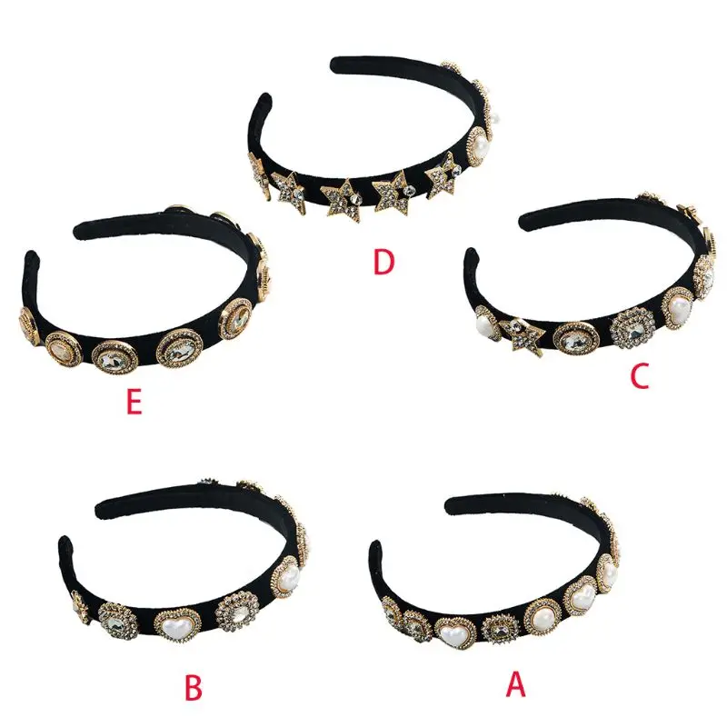 Vintage Women Velvet Headband Geometric Pearl Multilayers Rhinestone Hair Hoop X5XA
Vintage Women Velvet Headband Geometric Pearl Multilayers Rhinestone Hair Hoop X5XA