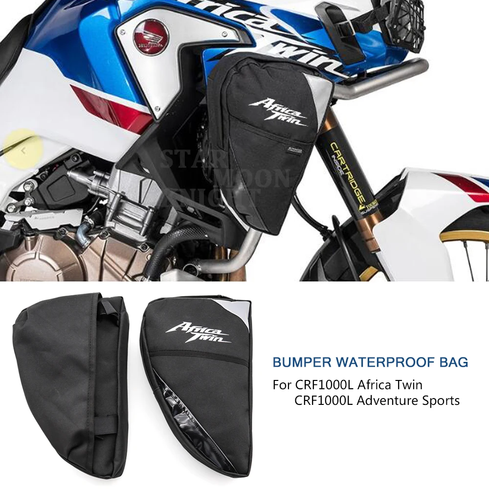 Водонепроницаемая сумка для мотоцикла Crash Bars ремонта инструментов Honda CRF1000L Africa Twin