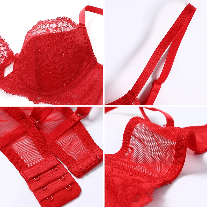 New White Sexy Lingerie Thin Push Up Bras And Panties Sets For Women Plus Size Floral Embroidery Lace Underwear Girls Brassiere
New White Sexy Lingerie Thin Push Up Bras And Panties Sets For Women Plus Size Floral Embroidery Lace Underwear Girls Brassiere