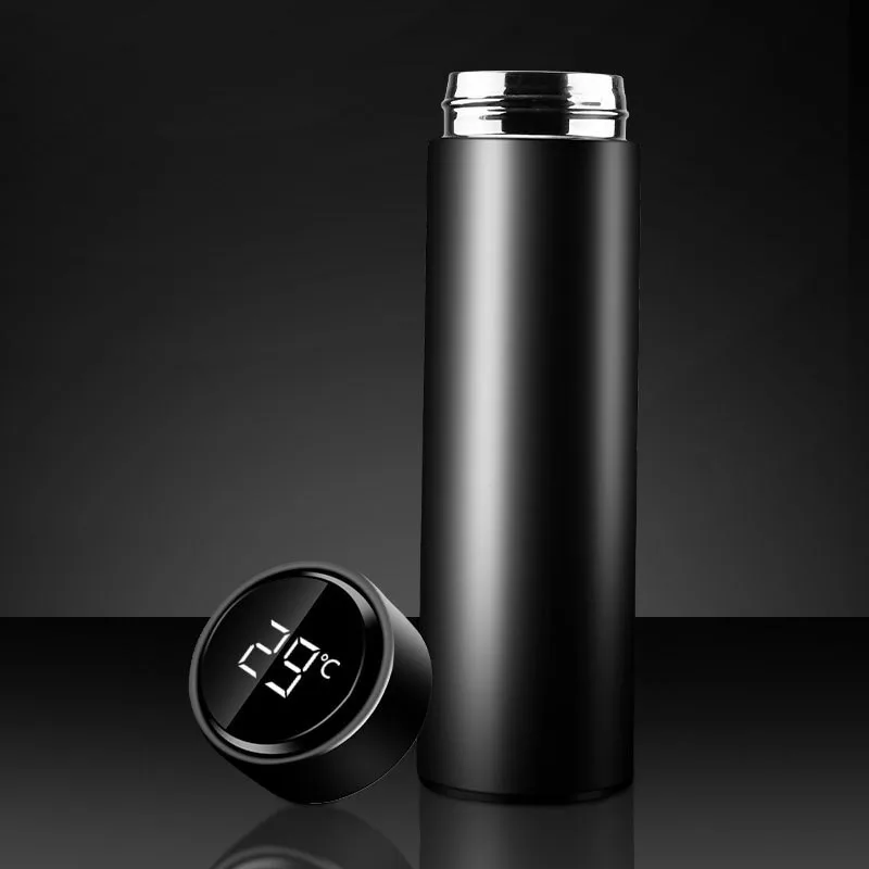

Умный термос-бутылка 500 мл, термосы со светодиодным цифровым дисплеем, изоляционные кружки из нержавеющей стали, умные термо-чашки