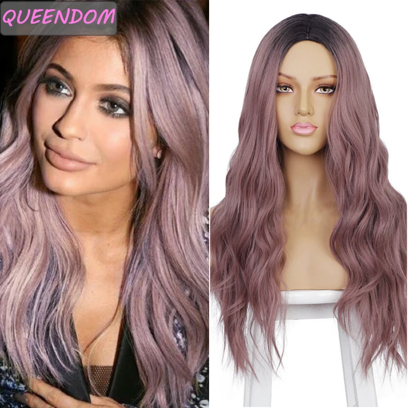 Ombre Purple Natural Long Wavy Wig Middle Part Curly Hair Wigs 24 " Dark Roots Synthetic African American Cosplay Wig Bug Pink
Ombre Purple Natural Long Wavy Wig Middle Part Curly Hair Wigs 24 " Dark Roots Synthetic African American Cosplay Wig Bug Pink