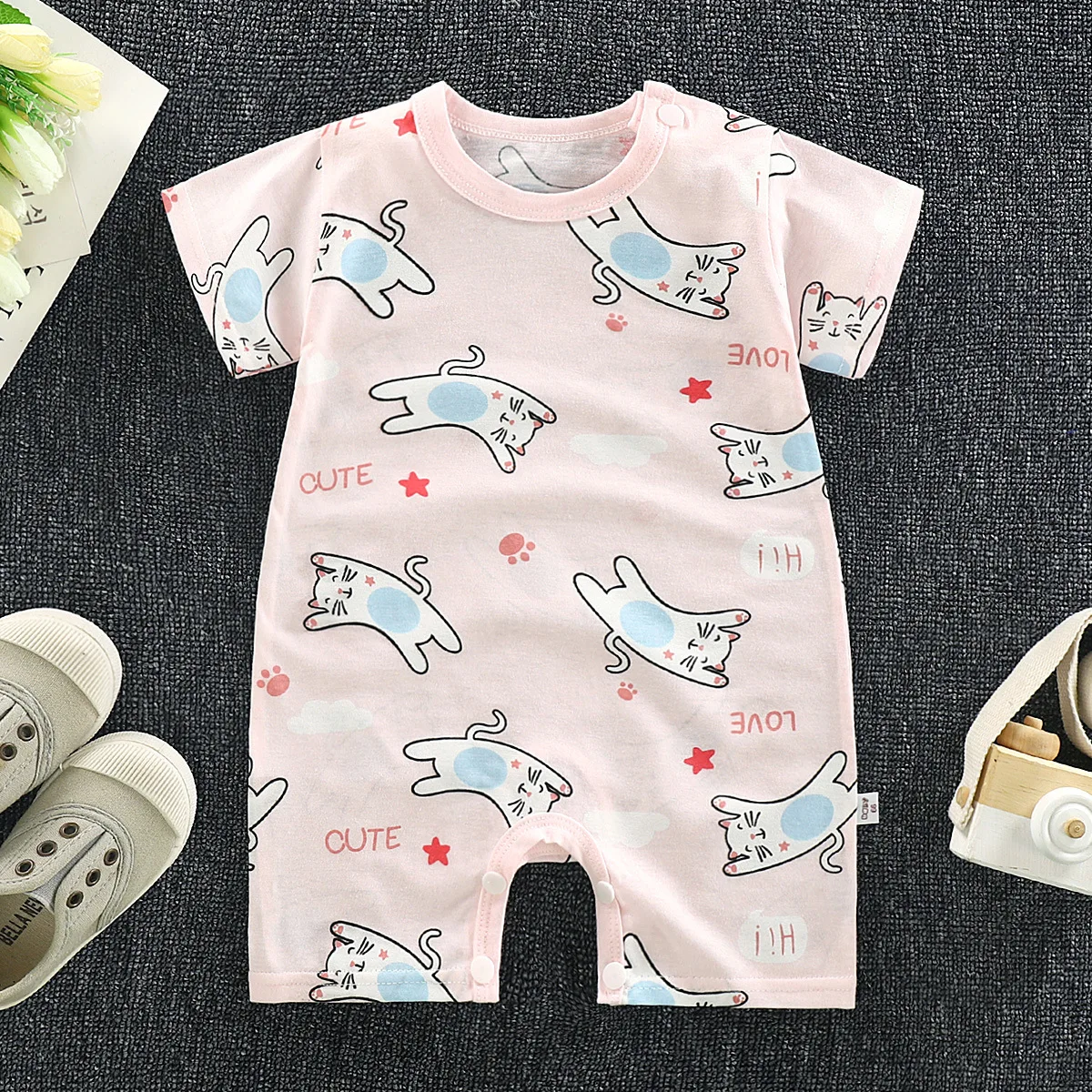 Baby Clothes Boy And Girl Set Newborn Baby Pure Cotton Short Sleeves Jumpsuit Climb Clothes
Baby Clothes Boy And Girl Set Newborn Baby Pure Cotton Short Sleeves Jumpsuit Climb Clothes