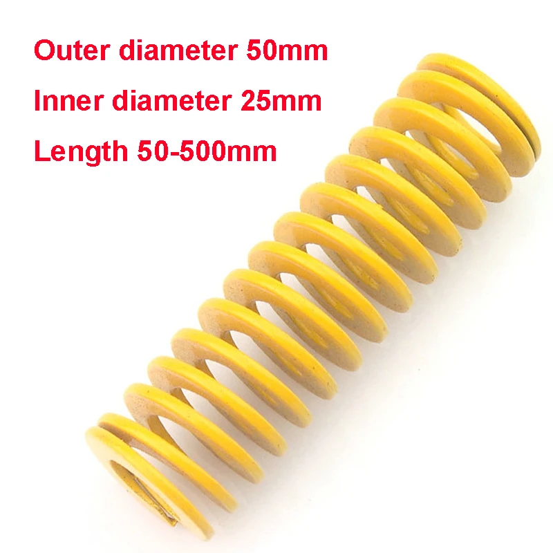 1PCS Yellow Long Light Load Stamping Compression Mould Die Spring Outer Diameter 50mm Inner Diameter 25mm Length 175-500mm
1PCS Yellow Long Light Load Stamping Compression Mould Die Spring Outer Diameter 50mm Inner Diameter 25mm Length 175-500mm
