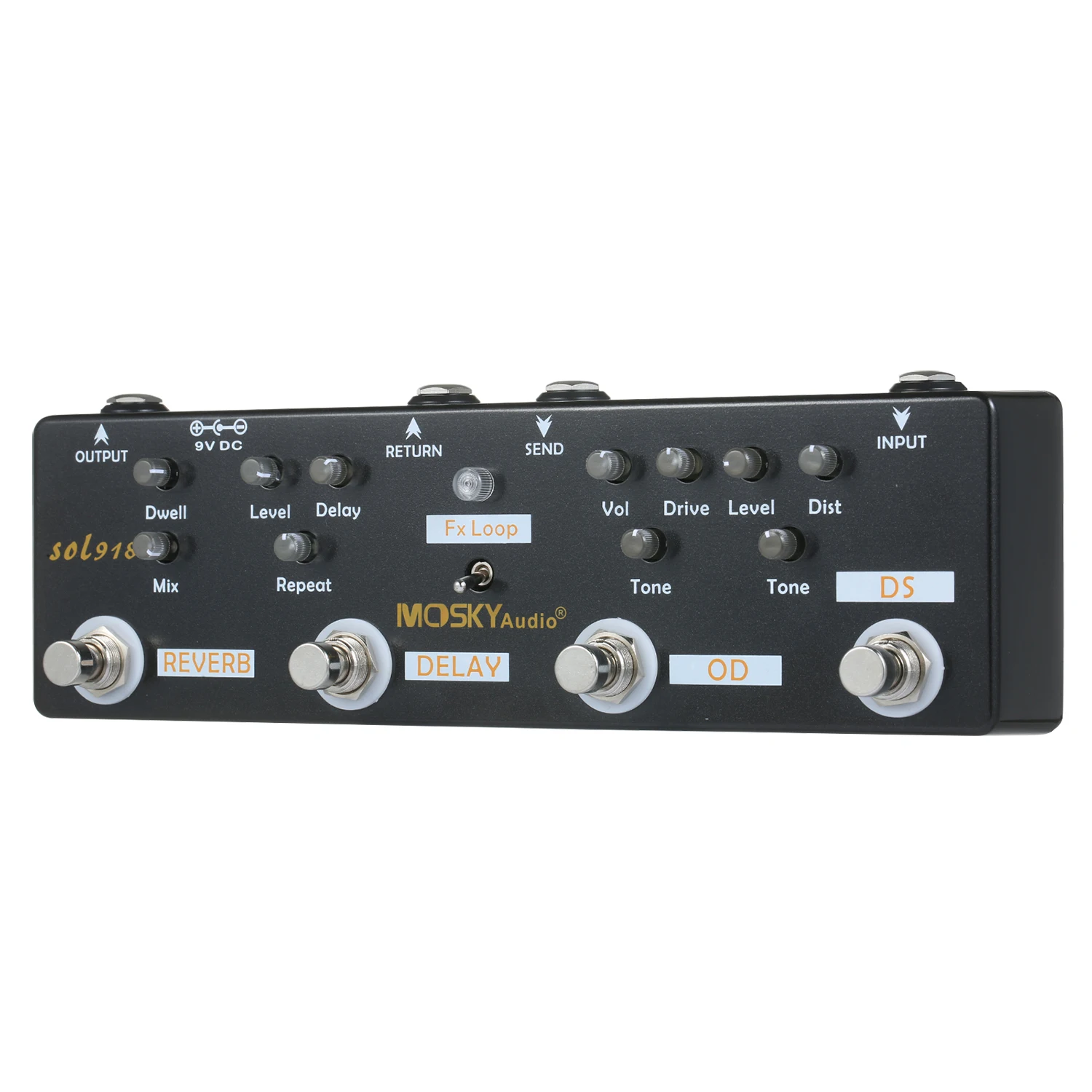 MOSKY Audio SOL918 5-in-1 Multi Effect Pedal Combined Guitar Pedal True Bypass Multi-in-one Guitar Bass Electro-acoustic Product
MOSKY Audio SOL918 5-in-1 Multi Effect Pedal Combined Guitar Pedal True Bypass Multi-in-one Guitar Bass Electro-acoustic Product