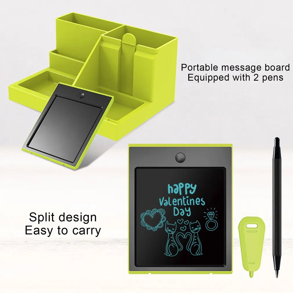 Multi-functional pen holder with LCD handwriting board can be taken out separately for easy carrying 4.2-inch Handwriting Board
Multi-functional pen holder with LCD handwriting board can be taken out separately for easy carrying 4.2-inch Handwriting Board