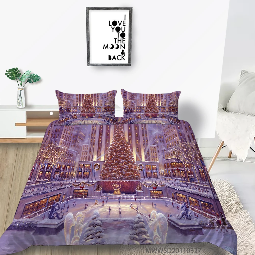 2021 Bed Purple New Year Festival Bed Decoration Christmas Bedding Sets Duvet Cover Sets Soft For Adults King Size
2021 Bed Purple New Year Festival Bed Decoration Christmas Bedding Sets Duvet Cover Sets Soft For Adults King Size