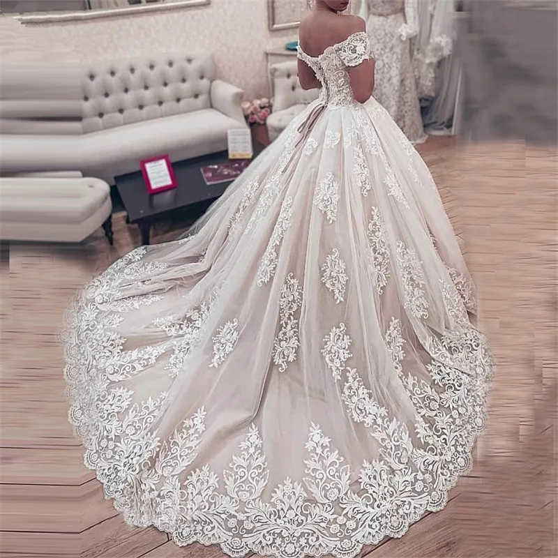 Boho Wedding Dresses Ball Gown Off The Shoulder Tulle Appliques Lace Dubai Arabic Wedding Gown Bridal Dress Vestido De Noiva
Boho Wedding Dresses Ball Gown Off The Shoulder Tulle Appliques Lace Dubai Arabic Wedding Gown Bridal Dress Vestido De Noiva