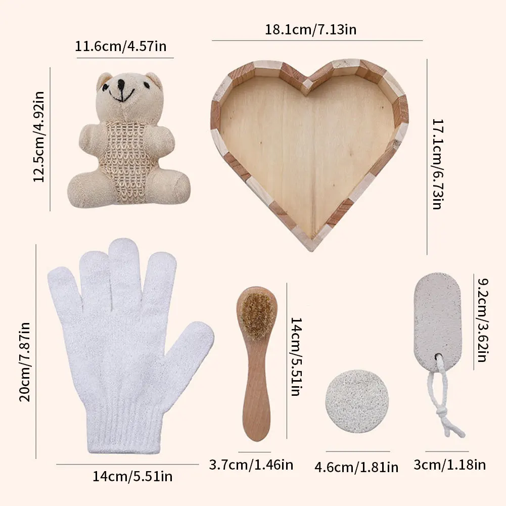 6PCS Body Brush Set Wooden Bathroom Shower Exfoliating Back Scrubber Gloves Bath Cleansing Tool Skin Care Dry Body Brush
6PCS Body Brush Set Wooden Bathroom Shower Exfoliating Back Scrubber Gloves Bath Cleansing Tool Skin Care Dry Body Brush