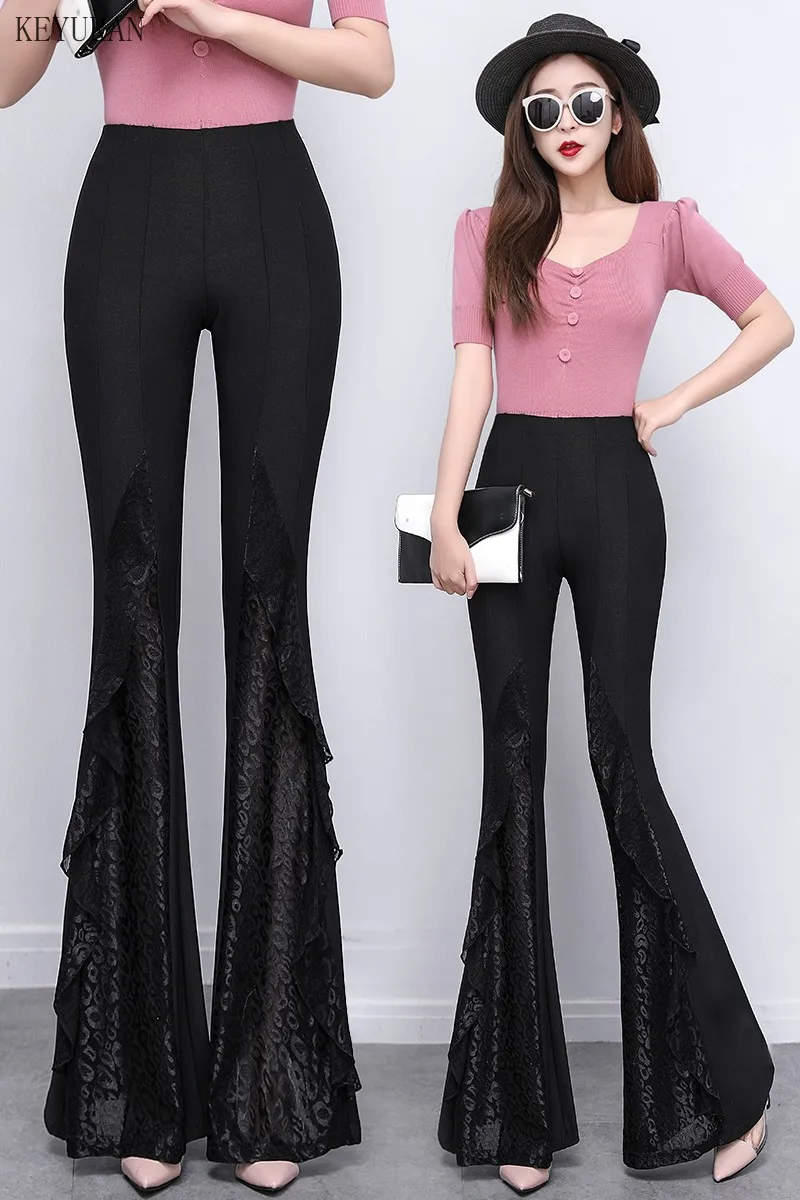 2021 Women Pants & Capris High Waist Casual Office Lady Lace Flare Pants Full Length Loose Female Black Mom Trousers Fashion
2021 Women Pants & Capris High Waist Casual Office Lady Lace Flare Pants Full Length Loose Female Black Mom Trousers Fashion