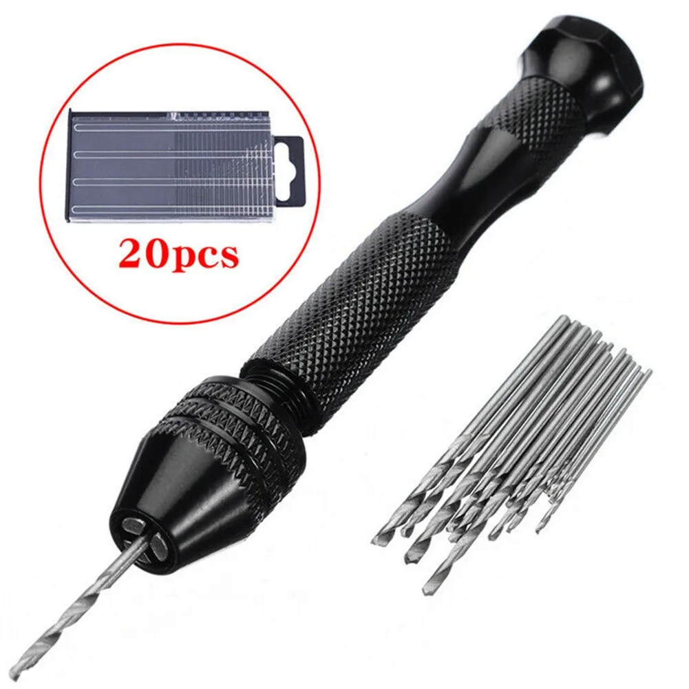 20PCS Micro Drill Bits With Hand Drill Mini Micro HSS Drill Bits 0.3-1.6mm + Hand Pin Vise Tool For Craft DIY
20PCS Micro Drill Bits With Hand Drill Mini Micro HSS Drill Bits 0.3-1.6mm + Hand Pin Vise Tool For Craft DIY
