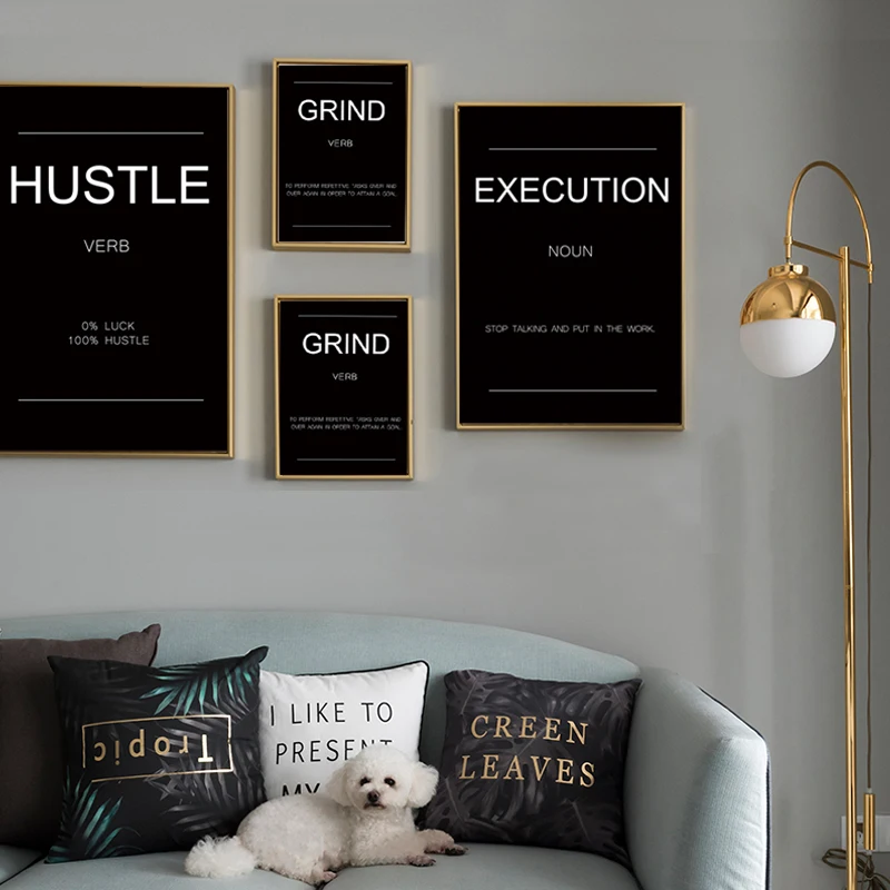 Wall Art Picture Prints Nordic Style Letter Hustle Grind Execution Canvas Painting Decoration For Living Room No Frame Poster
Wall Art Picture Prints Nordic Style Letter Hustle Grind Execution Canvas Painting Decoration For Living Room No Frame Poster