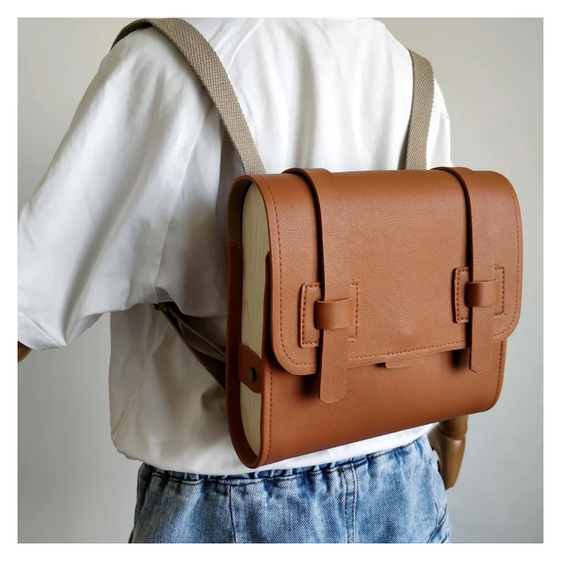 Korean Version Of PU Leather Solid Wood Children’s Bunny School Bag Children’s Wooden Backpack Cute Backpack 
Korean Version Of PU Leather Solid Wood Children’s Bunny School Bag Children’s Wooden Backpack Cute Backpack