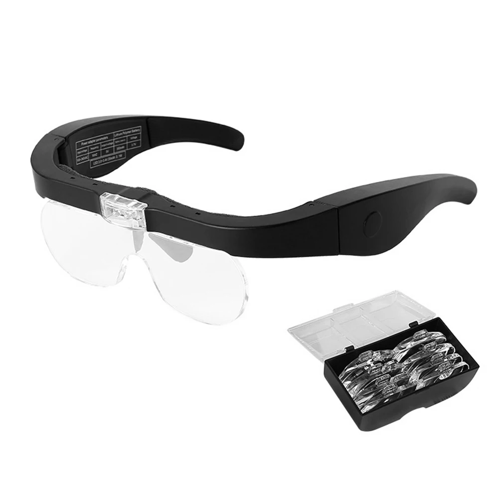 USB Rechargeable Magnifying Glasses with LED Light 1.5X 2.5X 3.5X 5.0X Magnifier for Reading Jewelers Watchmaker Repair Wearing
USB Rechargeable Magnifying Glasses with LED Light 1.5X 2.5X 3.5X 5.0X Magnifier for Reading Jewelers Watchmaker Repair Wearing