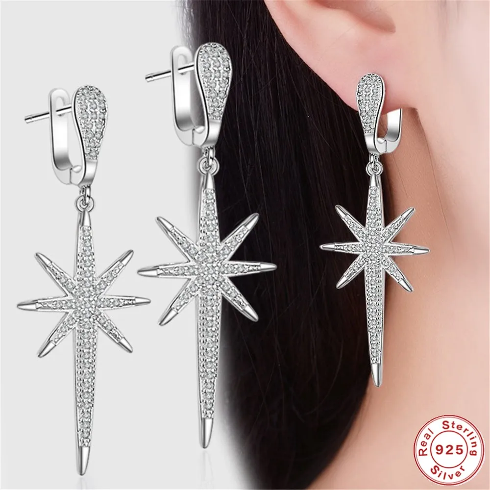SHQIYAYI 925 Sterling Silver Star Cross Drop Earrings For Women CZ Crystal Zircon Fashion Jewelry Womens Accessories 172 
SHQIYAYI 925 Sterling Silver Star Cross Drop Earrings For Women CZ Crystal Zircon Fashion Jewelry Womens Accessories 172