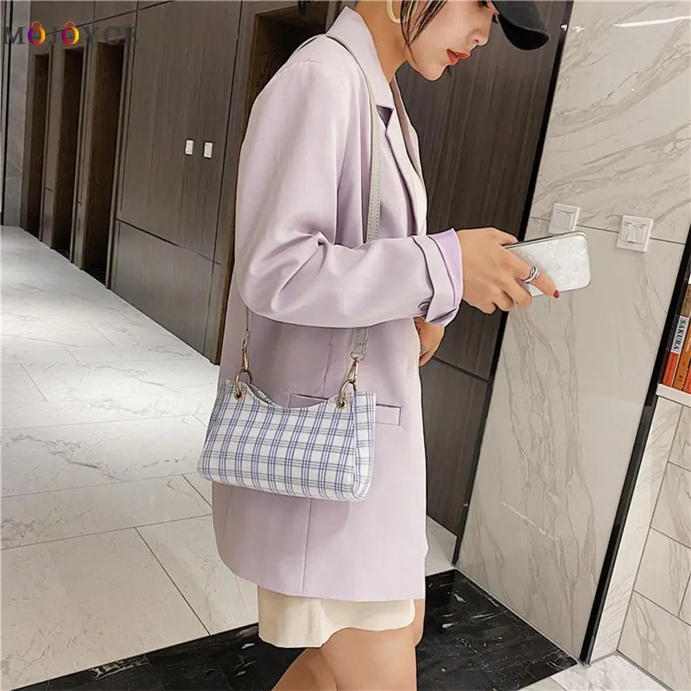 Women Plaid Shoulder Bag Classic Texture Delicate Creative Design Chic Canvas Casual Underarm Totes Girl Daily Messenger Pouch
Women Plaid Shoulder Bag Classic Texture Delicate Creative Design Chic Canvas Casual Underarm Totes Girl Daily Messenger Pouch