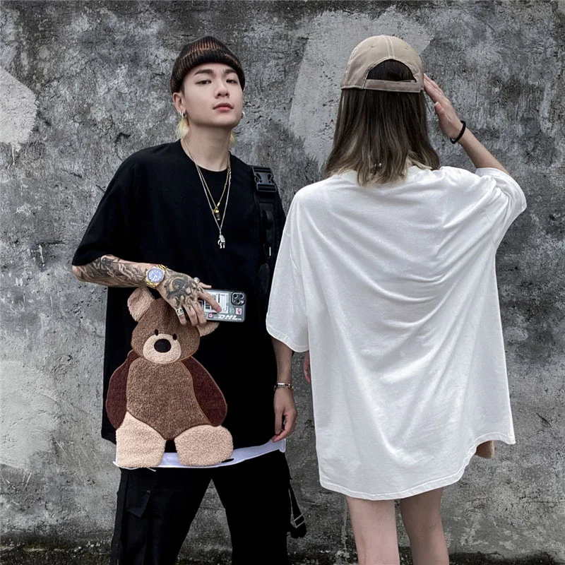 Harajuku Creative Plush Bear Embroidery Patchwork T-Shirts Mens 2021 Summer Streetwear Hip Hop Casual Oversize Short Sleeve Tees
Harajuku Creative Plush Bear Embroidery Patchwork T-Shirts Mens 2021 Summer Streetwear Hip Hop Casual Oversize Short Sleeve Tees