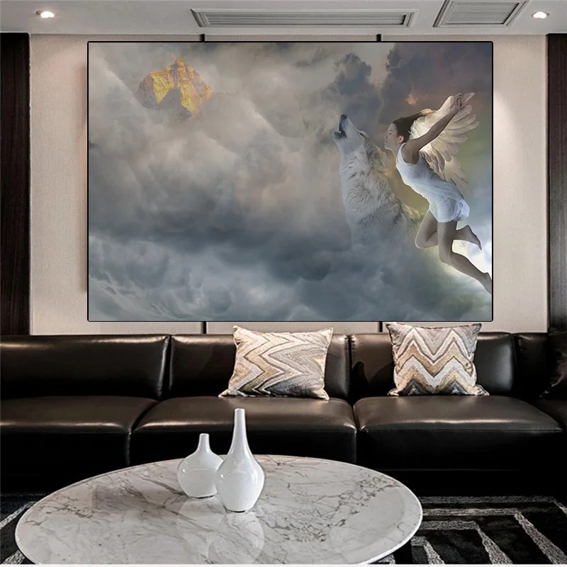 Animal Poster Lonely Wolf And Beautiful Landscape Canvas Painting Home Decoration For Living Room Modern Wall Art Pictures Print
Animal Poster Lonely Wolf And Beautiful Landscape Canvas Painting Home Decoration For Living Room Modern Wall Art Pictures Print