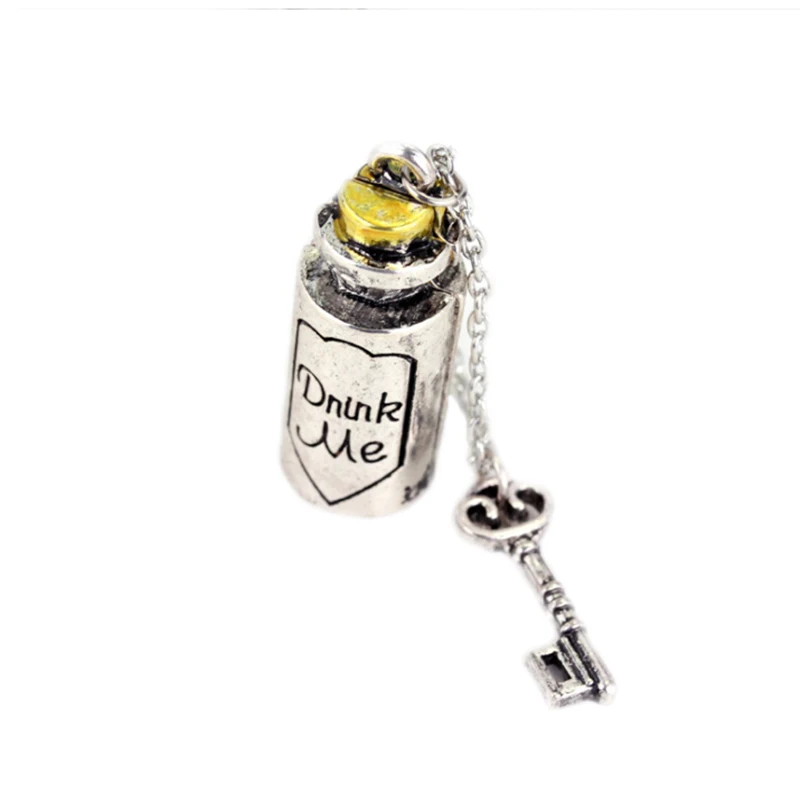 ZXMJ Movie Alice in Wonderland Necklace 2 Styles Eat Me Drink Me Necklace Key Mushroom Bottle Pendant Jewelry Women Fashion Gift
ZXMJ Movie Alice in Wonderland Necklace 2 Styles Eat Me Drink Me Necklace Key Mushroom Bottle Pendant Jewelry Women Fashion Gift