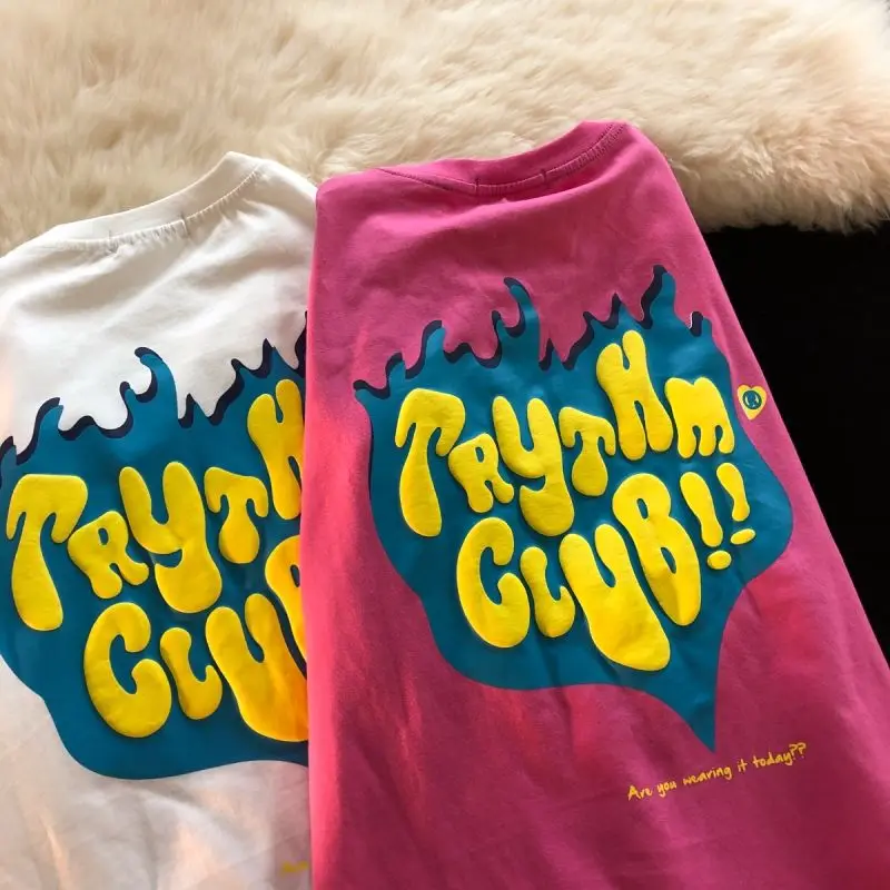 Short sleeve T-shirt boys' Red American retro couple's early spring new half sleeve
Short sleeve T-shirt boys' Red American retro couple's early spring new half sleeve