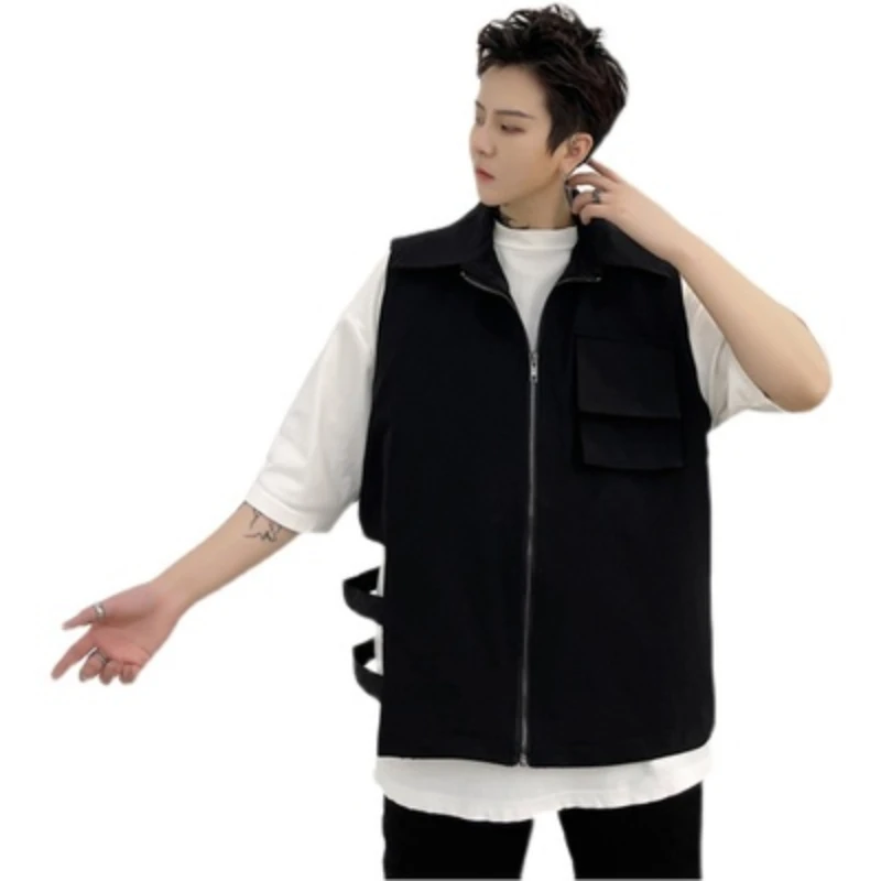 Oversized Spring Asymmetrical Design with Zipper, Cardigan, Sleeveless Jacket Vest for Trendy Men's Dark Coveralls Mens Jacket
Oversized Spring Asymmetrical Design with Zipper, Cardigan, Sleeveless Jacket Vest for Trendy Men's Dark Coveralls Mens Jacket