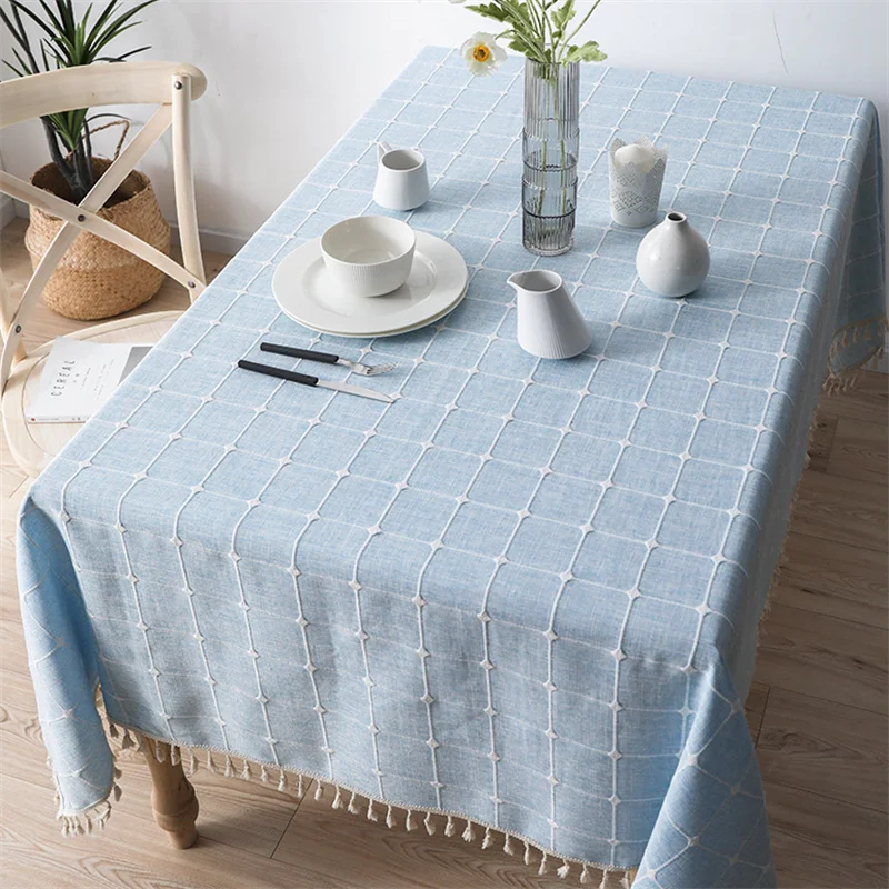 Nordic Pastoral Plaid Pattern Tassel Edge Table Cloth Wear-resistant Linen Breathable Absorbent Quick-drying Modern Table Mat
Nordic Pastoral Plaid Pattern Tassel Edge Table Cloth Wear-resistant Linen Breathable Absorbent Quick-drying Modern Table Mat