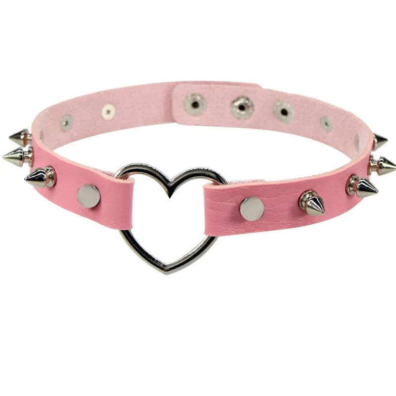 Punk PU Leather Heart Round Rivet Collar Studded Choker Necklace Goth Birthday Party Gift Chocker Gothic Jewelry for Women Girl
Punk PU Leather Heart Round Rivet Collar Studded Choker Necklace Goth Birthday Party Gift Chocker Gothic Jewelry for Women Girl