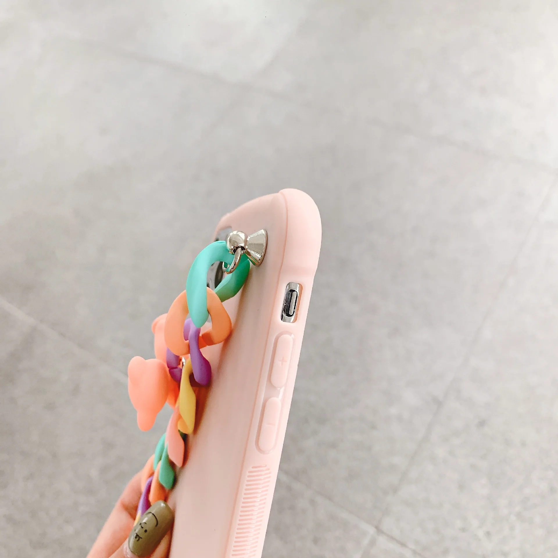 3D Candy Colour Bear Chain Protection Phone Case on For IPhone 11 Pro Max 8 7 Plus Xr XsMax X Xs 12 pro max
3D Candy Colour Bear Chain Protection Phone Case on For IPhone 11 Pro Max 8 7 Plus Xr XsMax X Xs 12 pro max