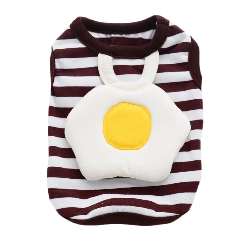 Breathable Summer Dog Clothes Stripe Pet Vest Cotton Sleeveless Fried Eggs Design Cute Puppy T-Shirt Small Dog Cat Clothing
Breathable Summer Dog Clothes Stripe Pet Vest Cotton Sleeveless Fried Eggs Design Cute Puppy T-Shirt Small Dog Cat Clothing