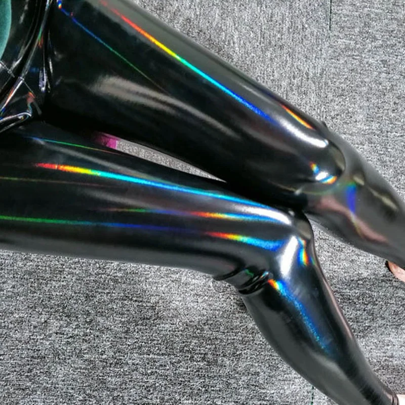 Black PU Leather Pants High Waist Trousers Women Punk High Street Rainbow Reflective Leggings S
Black PU Leather Pants High Waist Trousers Women Punk High Street Rainbow Reflective Leggings S