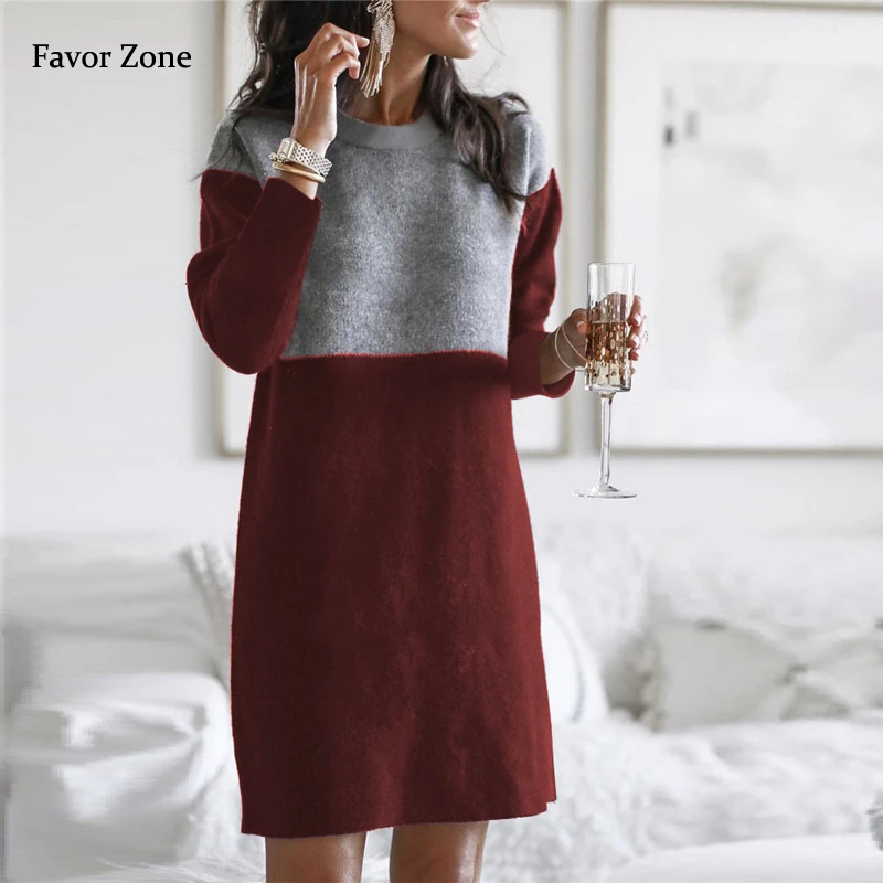 Women's Dress Winter Autumn Fashion Patchwork Fleece Long Sleeve Warm Sweater Dress Casual Vintage Sexy Night Party Dresses XXXL
Women's Dress Winter Autumn Fashion Patchwork Fleece Long Sleeve Warm Sweater Dress Casual Vintage Sexy Night Party Dresses XXXL