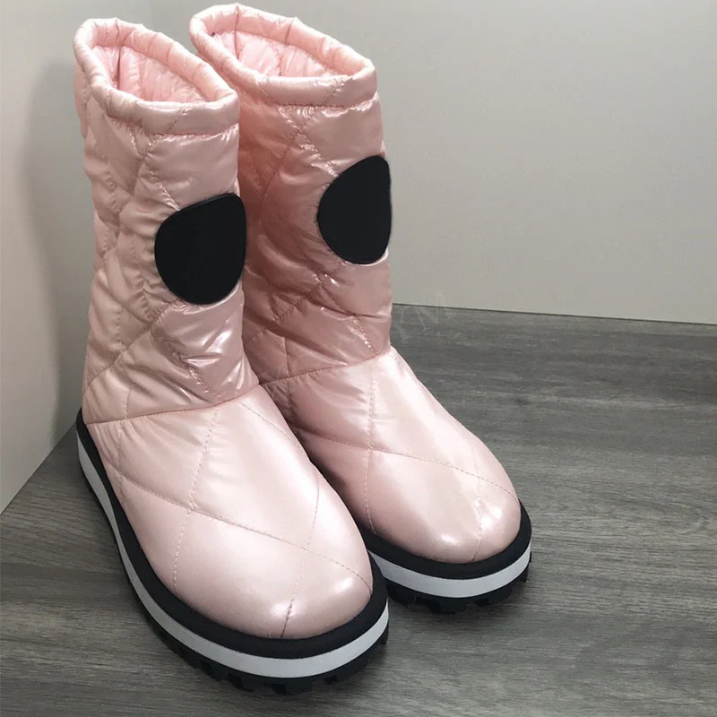 Luxury Brand Winter Thick Sole Snow Boots Women Mid Calf Boots Flat Round Toe Leisure Down Shoes Comfortable Short Boots Ladies
Luxury Brand Winter Thick Sole Snow Boots Women Mid Calf Boots Flat Round Toe Leisure Down Shoes Comfortable Short Boots Ladies