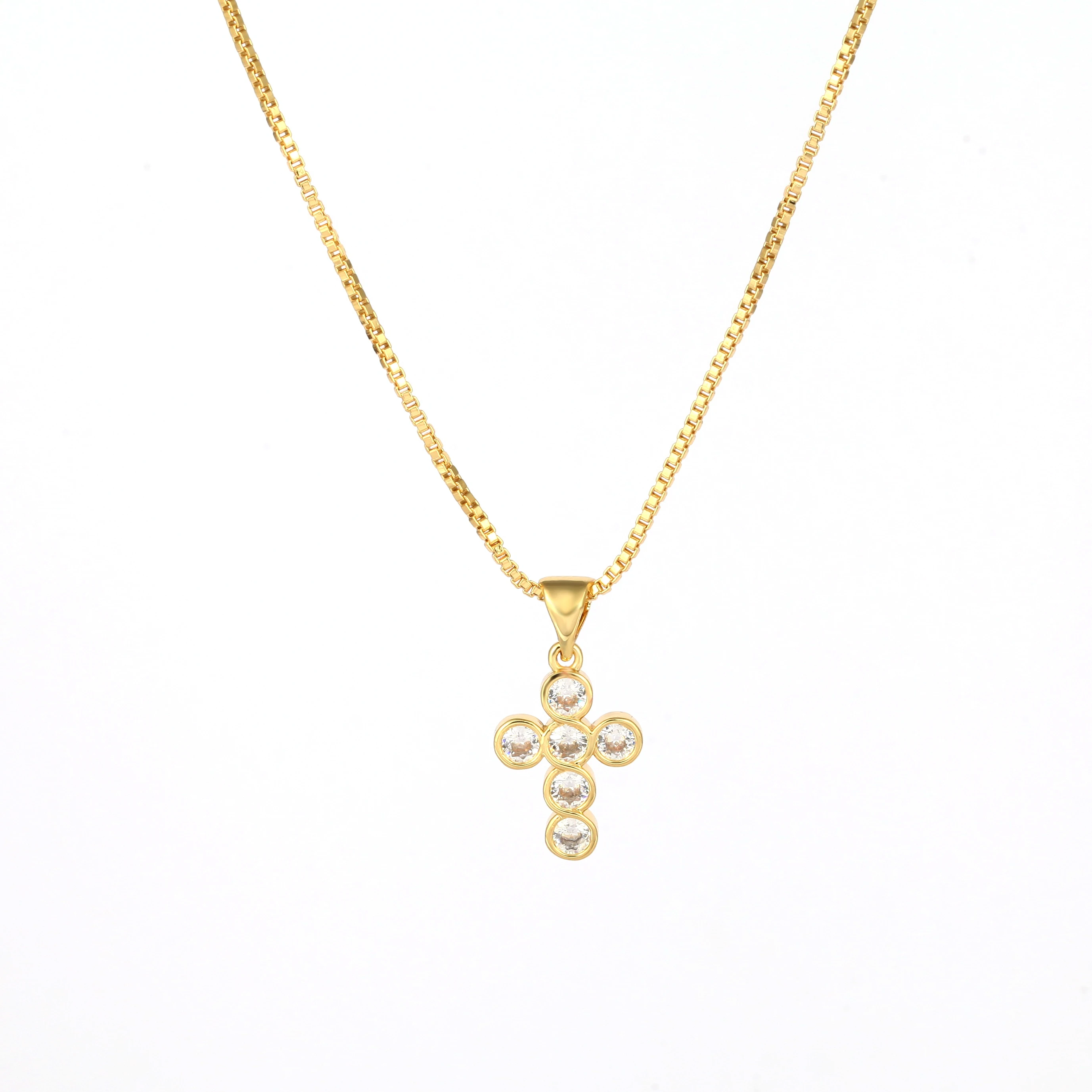 Necklace-Pendant Cross necklace copper cubic zirconia 18K gold adjustable chain necklace jewelry accessories gifts
Necklace-Pendant Cross necklace copper cubic zirconia 18K gold adjustable chain necklace jewelry accessories gifts